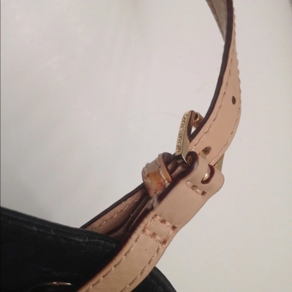 Signature black leather Michael Kors tote